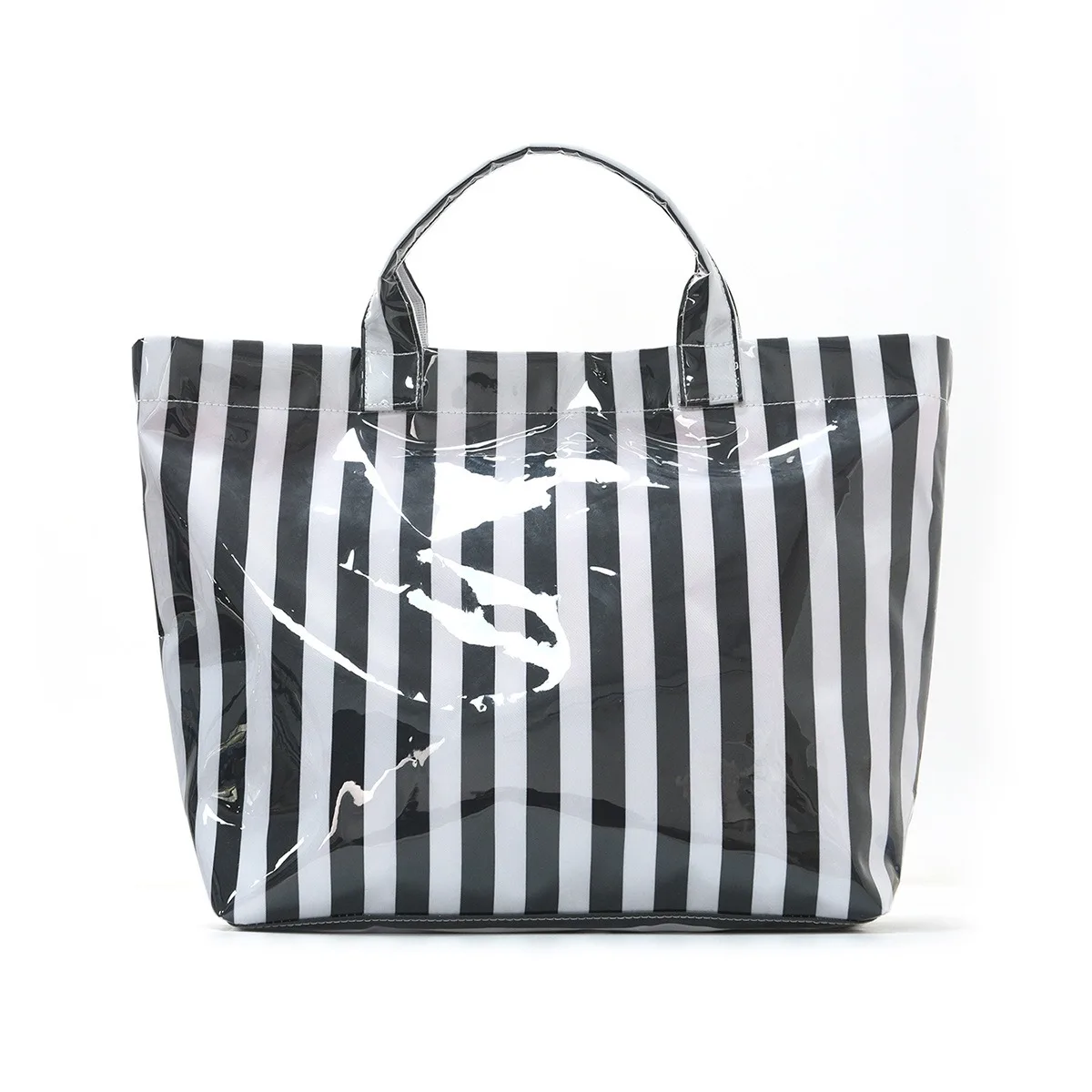 Cross-border striped tote bag high value lightweight handbag commuting large capacity portable travel shoulder bag thumbnail 6