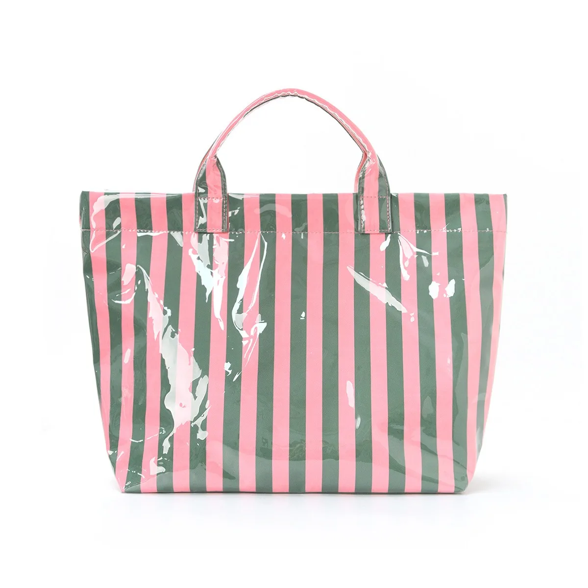 Cross-border striped tote bag high value lightweight handbag commuting large capacity portable travel shoulder bag thumbnail 2