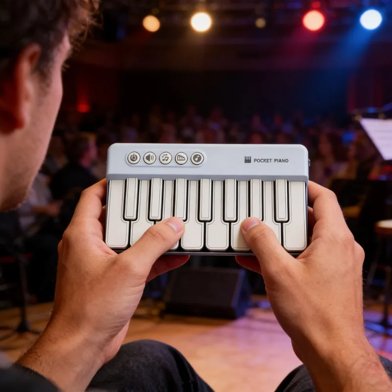 Kids Pocket Piano 7 Colors LED Light Electronic Organ Keyboard Child Musical Instrument Playable Beginner Multi-functional Piano thumbnail 2