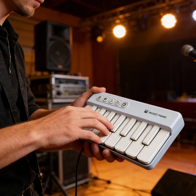 Kids Pocket Piano 7 Colors LED Light Electronic Organ Keyboard Child Musical Instrument Playable Beginner Multi-functional Piano thumbnail 3