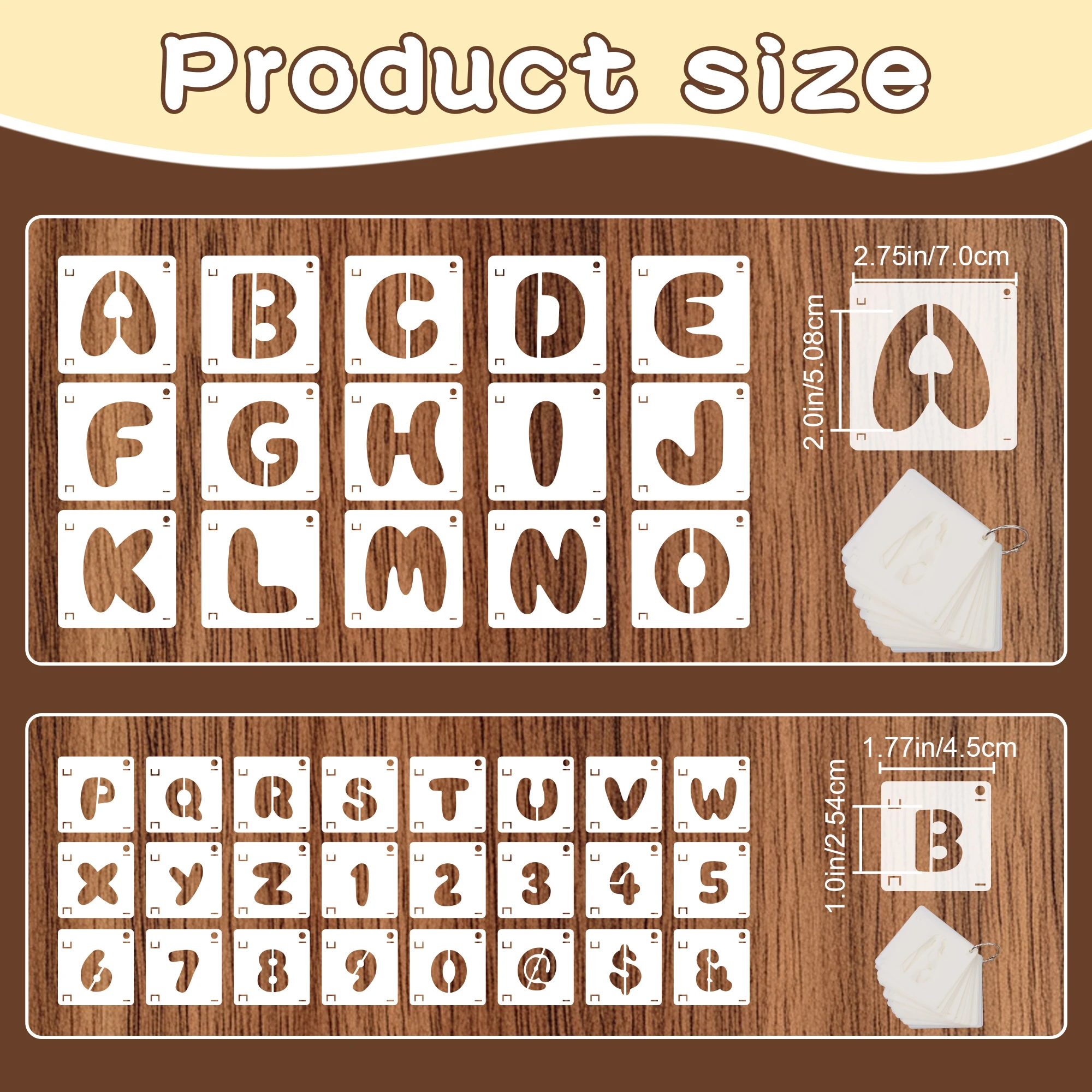 80PCS Children Painting Templates Letter Stencils for Painting Crafts Reusable Stencil Washable Drawing for Paper Wall DIY Craft thumbnail 2