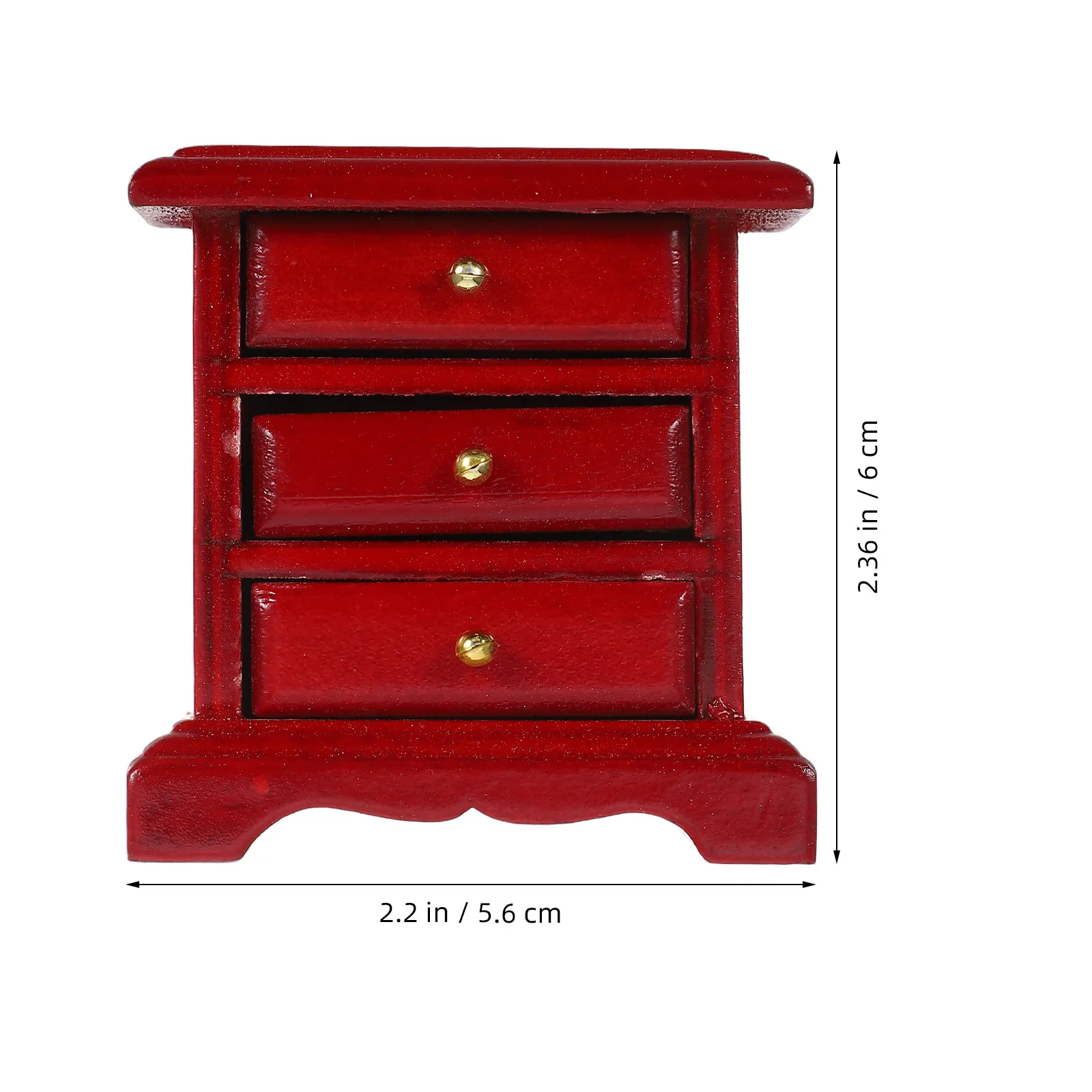 1Pcs Miniature Bedside Table Furniture Decorative Wood Micro Drawer Cabinet for Children Display Dollhouse Mini Bedside Table thumbnail 5