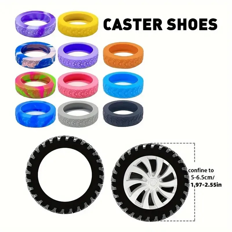 Vibrant 16PCS Silicone Luggage Wheels – Quiet, Smooth & Shock-Absorbing. Perfect for Suitcases & Office Chairs! thumbnail 5