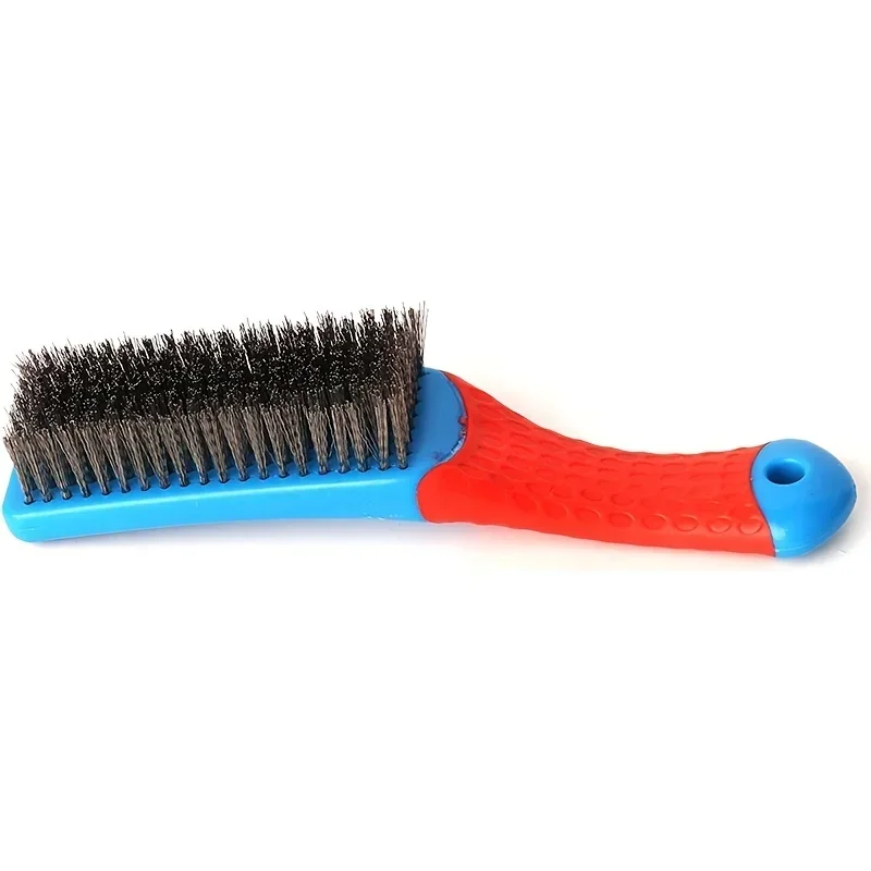 Heavy Duty Stainless Steel Wire Brush with Comfortable Plastic Handle - Perfect for Removing Rust, Welding Slag, Dirt, and Paint thumbnail 5