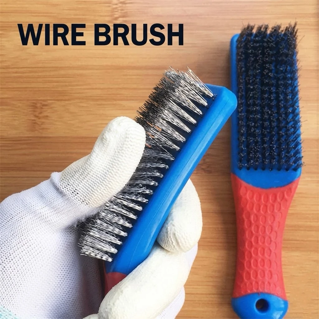 Heavy Duty Stainless Steel Wire Brush with Comfortable Plastic Handle - Perfect for Removing Rust, Welding Slag, Dirt, and Paint thumbnail 3