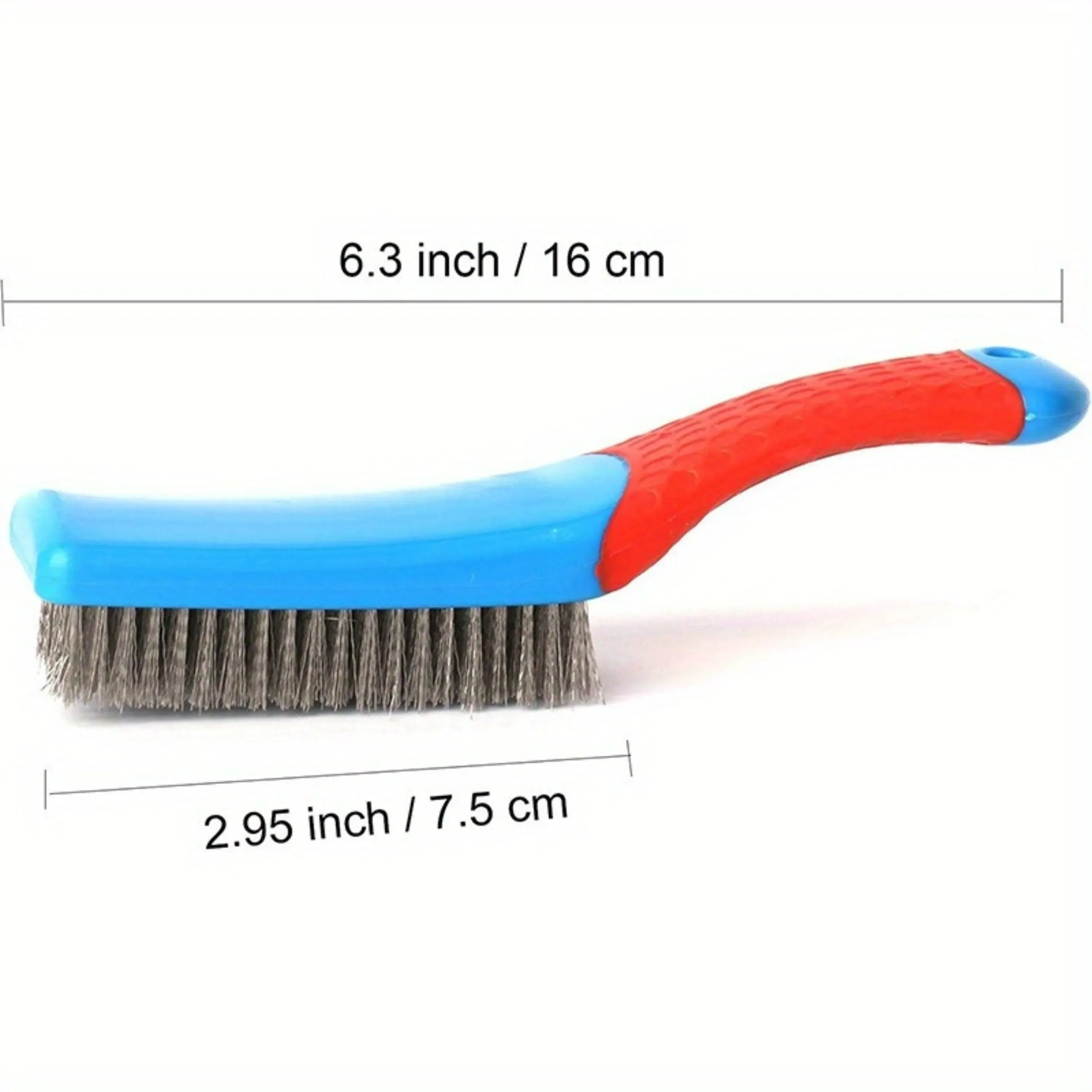 Heavy Duty Stainless Steel Wire Brush with Comfortable Plastic Handle - Perfect for Removing Rust, Welding Slag, Dirt, and Paint thumbnail 6