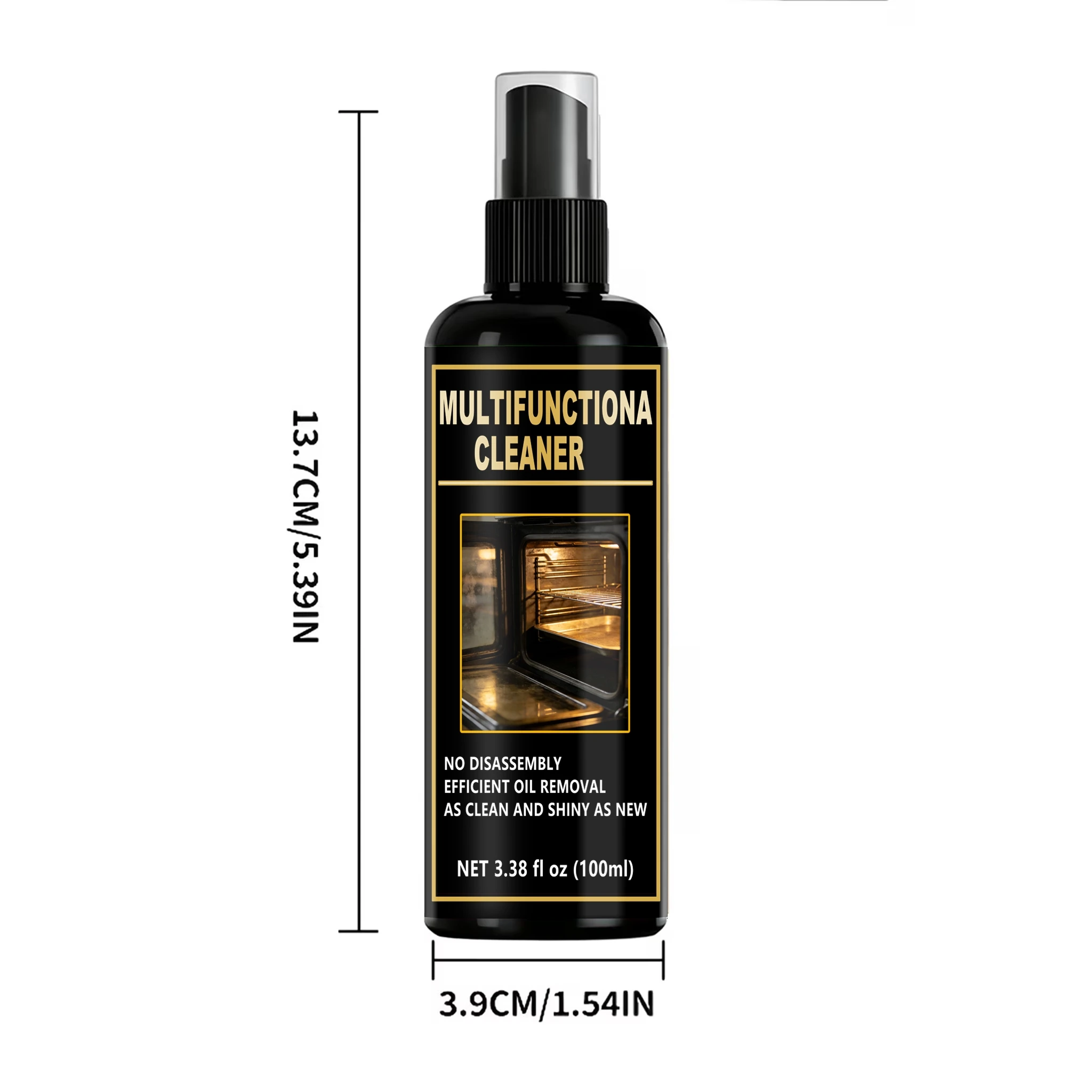 Powerful Multifunctional Oil Remover Cleaner Spray, No Disassembly Needed, Kitchen Oven & Grill Cleaner, As Clean And Shiny As N thumbnail 3