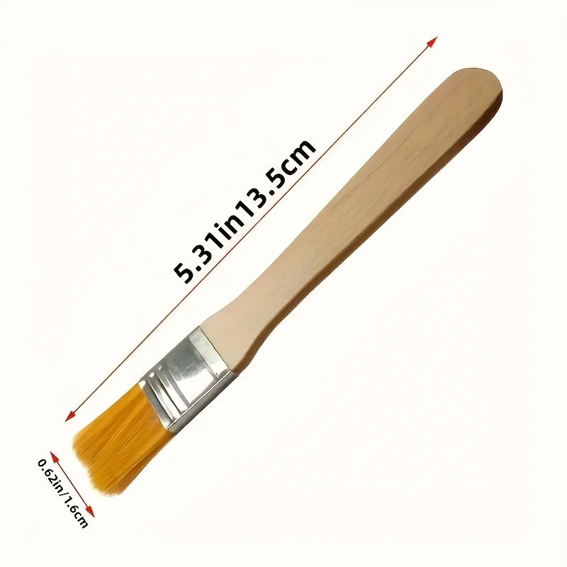 24Pcs Wooden Handle Nylon Bristle Paint Brush for Oil Painting, Dusting and Cleaning - Unrechargeable Hand Tool Set Without Batt thumbnail 2