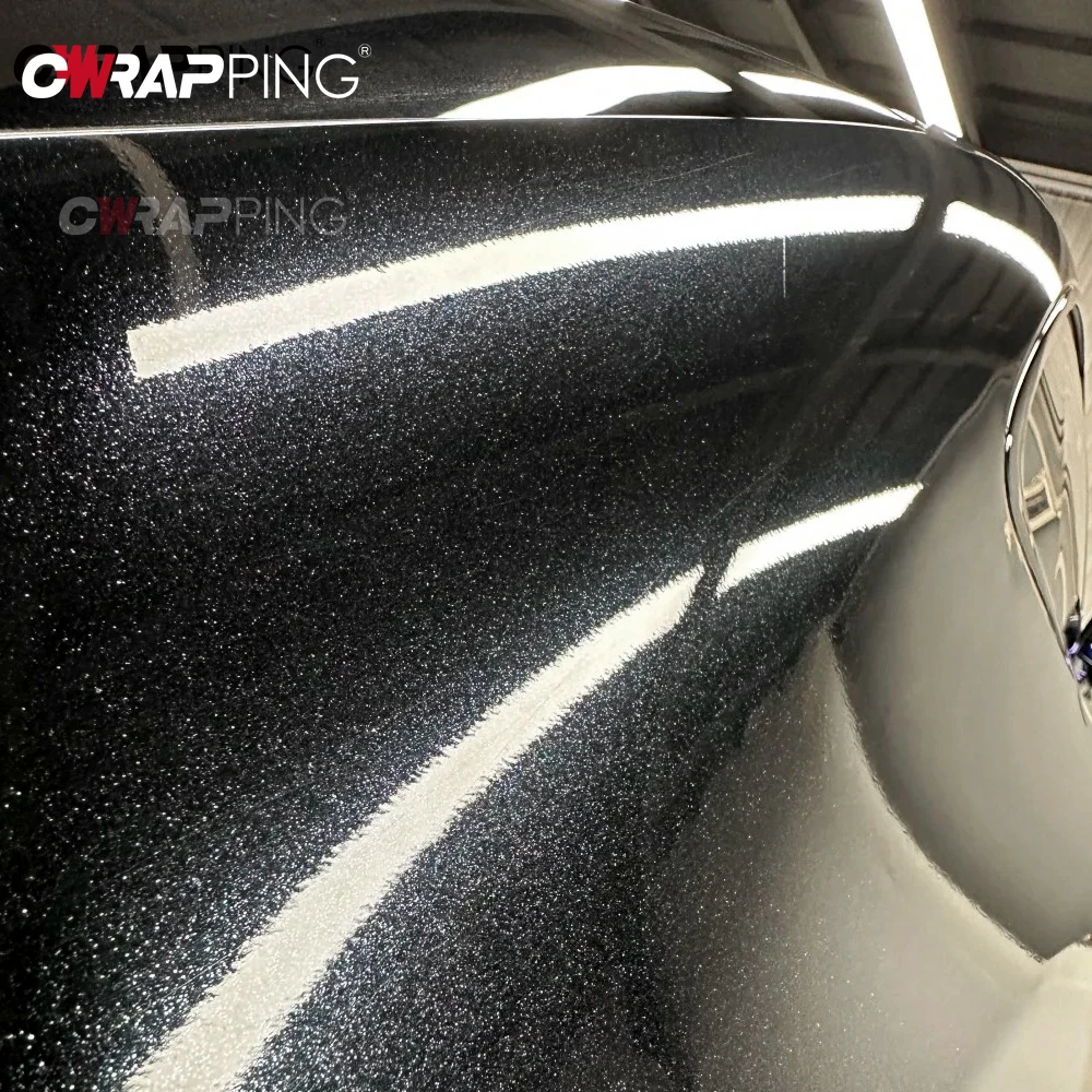 Car Sticker Vinyl Wrap Pearl Black Waterproof Glossy Automotive Vinyl for Motorcycle Helmets PET Car Film Covering Self-adhesive thumbnail 5