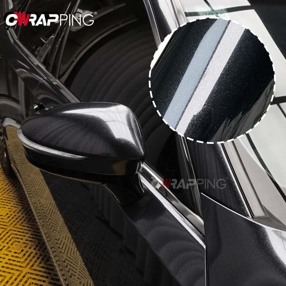 Car Sticker Vinyl Wrap Pearl Black Waterproof Glossy Automotive Vinyl for Motorcycle Helmets PET Car Film Covering Self-adhesive thumbnail 3