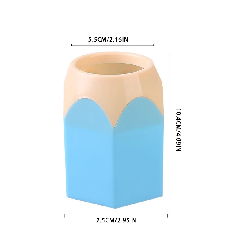 Customized Colorful Pen Holder Creative Multifunctional Round Desktop Storage Organizer for Students thumbnail 6