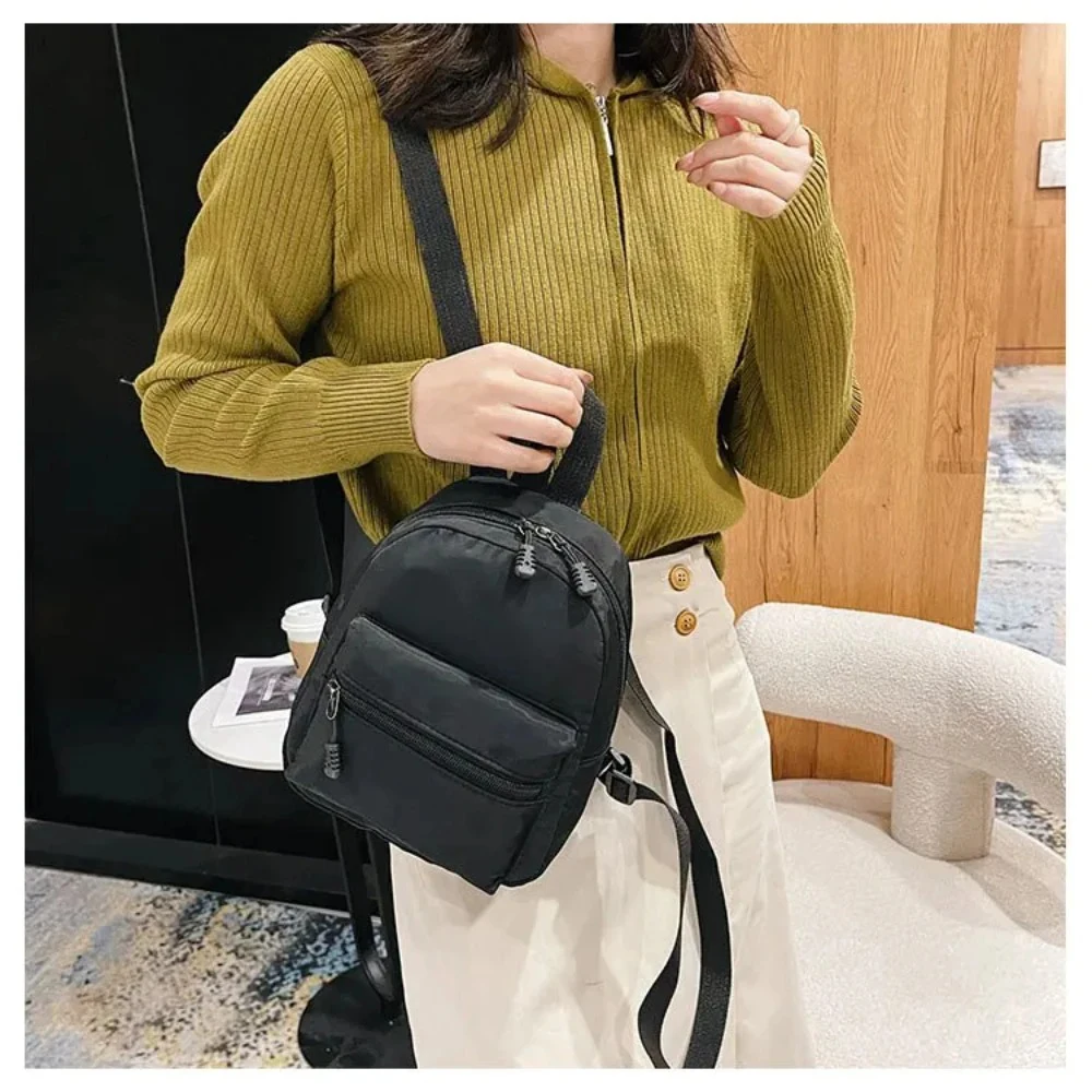 Mini Women's Backpack Trends: Nylon Women's Bags, Small Schoolbags, and White Canvas Backpacks Are Fashionable and Casual Pick thumbnail 2