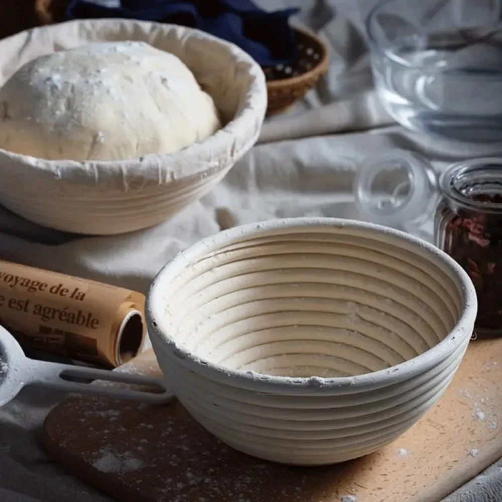 1/3 PCS Handwoven Rattan Dough Proofing Basket for Bread Fermentation Baking Pastry Making for Home Kitchen Bake Accessories thumbnail 5