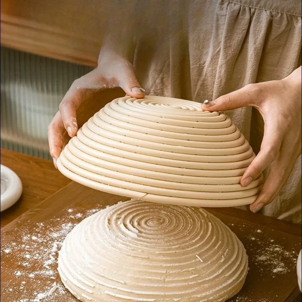 1/3 PCS Handwoven Rattan Dough Proofing Basket for Bread Fermentation Baking Pastry Making for Home Kitchen Bake Accessories thumbnail 4