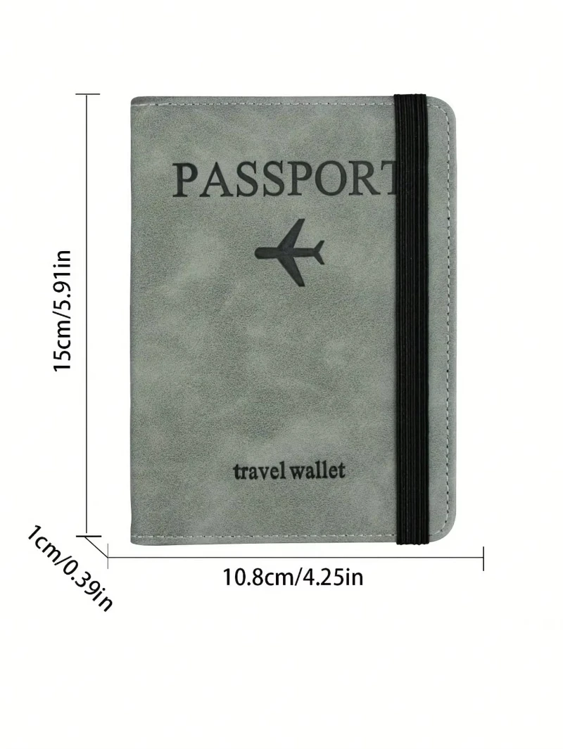 Men PU Leather Wallet Travel Passport Purse Card Male Travel Accessories Hand Carry Passport Business Cards Holder Wallet thumbnail 4