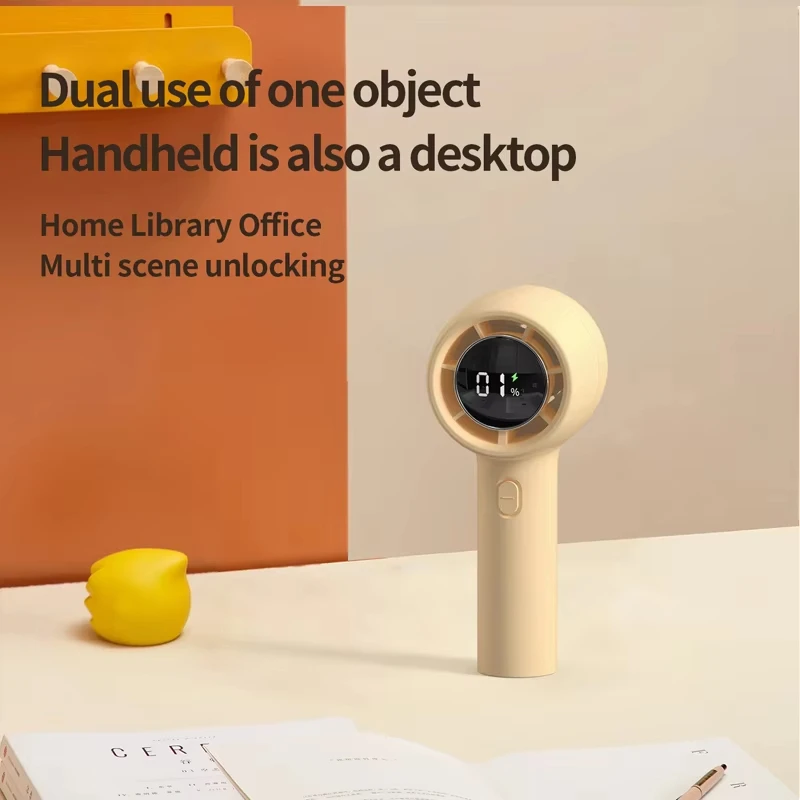 Portable Handheld High-Speed Mini Air Conditioner 3000mAh 100 Gears Rechargeable Fan Cooler for Personal Use thumbnail 3