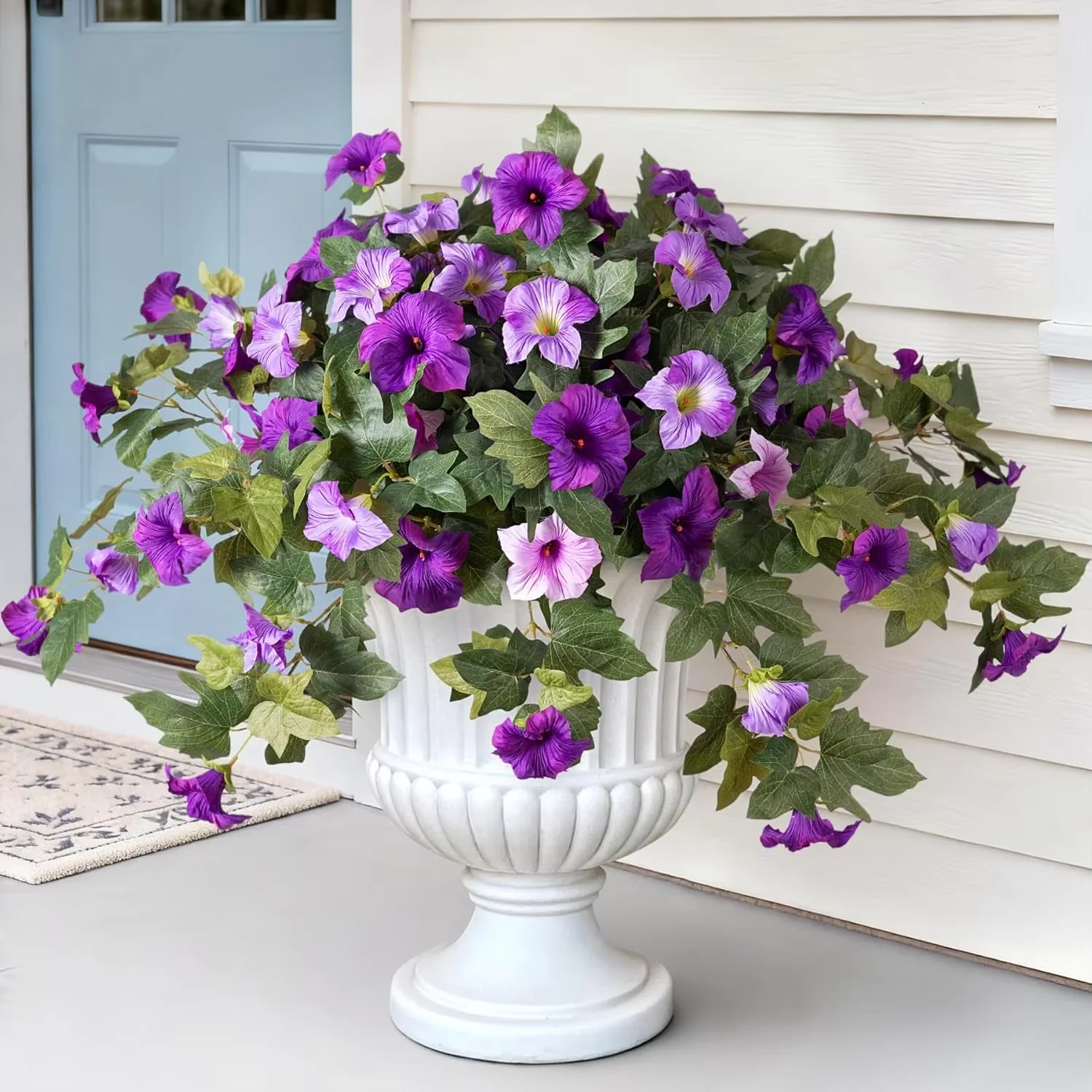 Artificial Petunia Flowers Resistant Fake Silk Wall Hanging Flower for Home Garden Outdoor Planters Wedding Party Decoration thumbnail 2