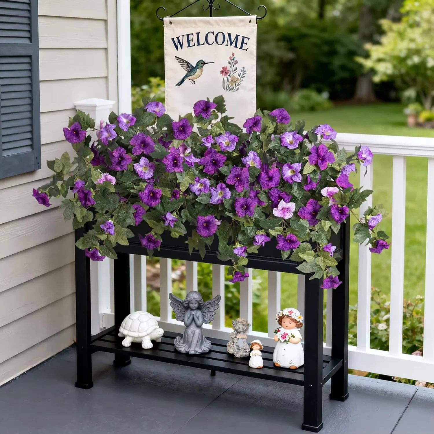 Artificial Petunia Flowers Resistant Fake Silk Wall Hanging Flower for Home Garden Outdoor Planters Wedding Party Decoration thumbnail 3