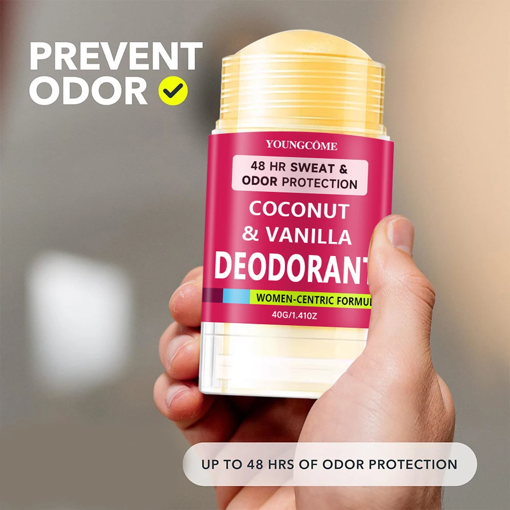 YOUNGCOME Women's Deodorant with Coconut & Vanilla Stick - Antiperspirant & Odor Protection Deodorant Stick for All-Day Freshnes thumbnail 2