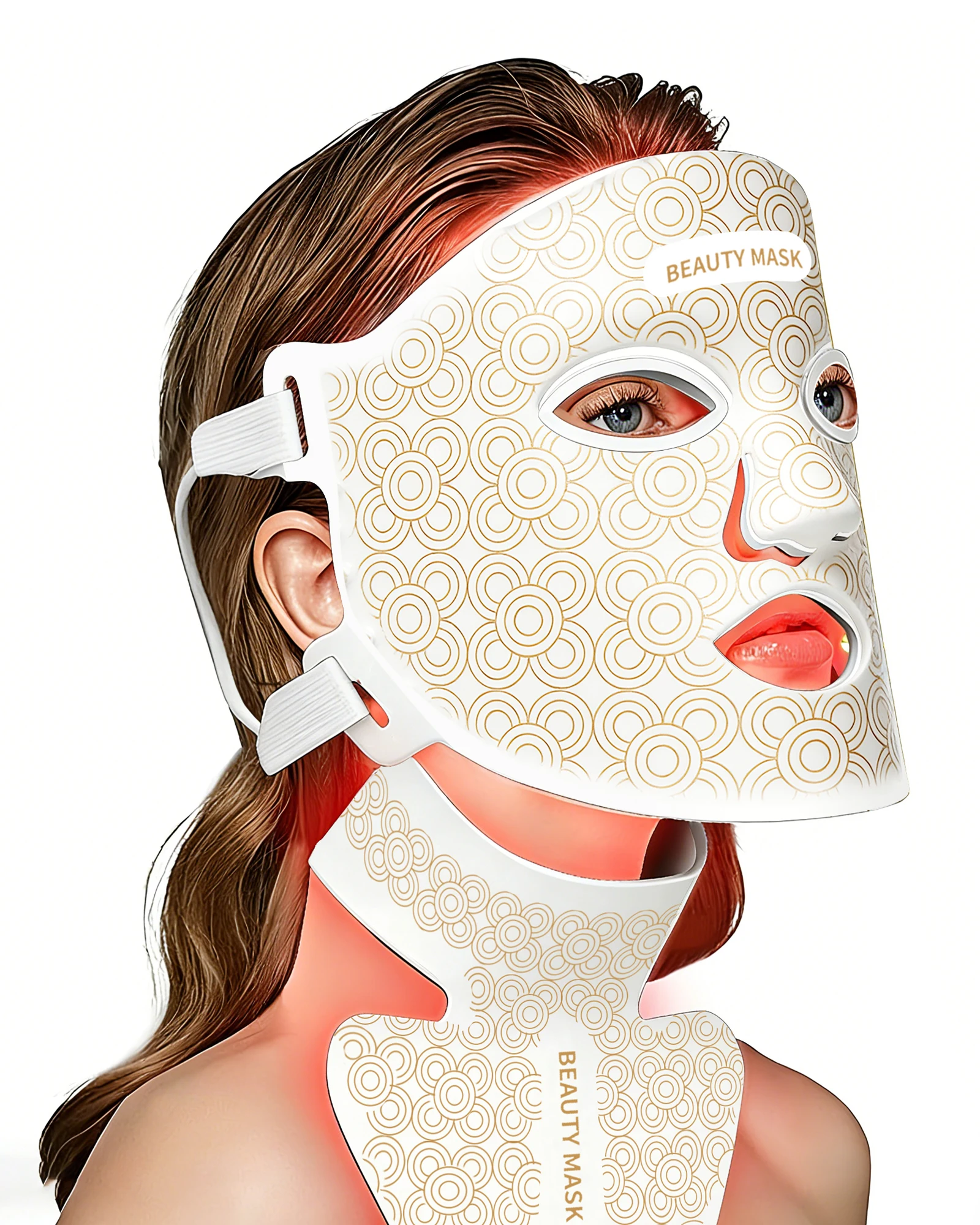 Yarrasonic Red Light Therapy for Face Led Mask Brighten Skin Home Face Mask Photon Beauty Mask 7 colors Led Neck Mask Silicone thumbnail 4