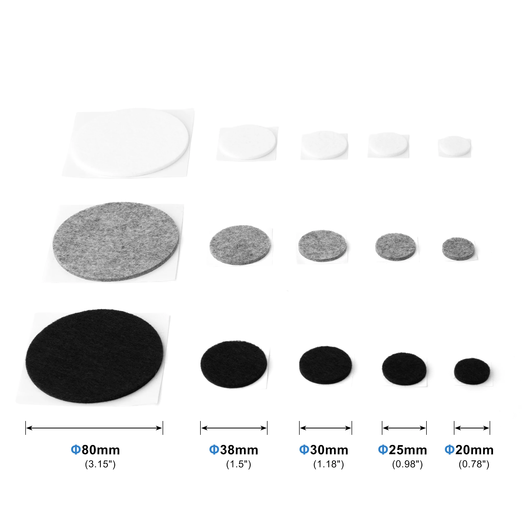 3mm Thicken Felt Furniture Leg Pads Round Self Adhesive Mat Mute Anti-Slip No Noise Floor Scratch Protector for Chair Desk Foot thumbnail 5