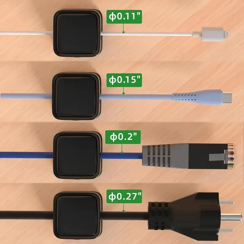 12-Pack Cable Organizers — the Ultimate Cable Management Solution for Desktops, Homes, Cars, and Offices, Suitable for Everyone, Easy to Organize Cables of All Types, the Perfect Gift for Tech Enthusiasts and Students thumbnail 2