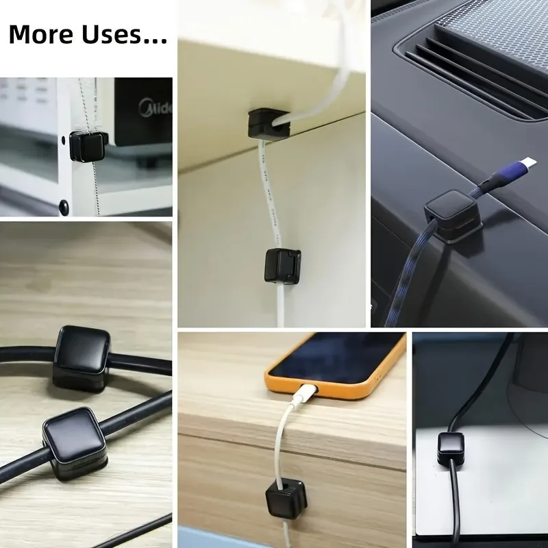 12-Pack Cable Organizers — the Ultimate Cable Management Solution for Desktops, Homes, Cars, and Offices, Suitable for Everyone, Easy to Organize Cables of All Types, the Perfect Gift for Tech Enthusiasts and Students thumbnail 6