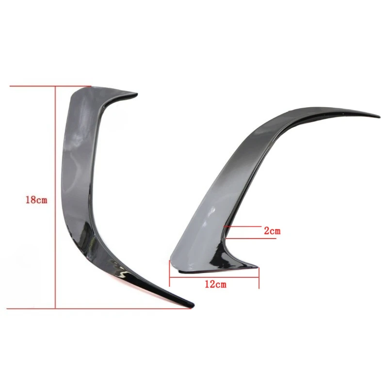 2pcs Gloss Black Rear Bumper Lip Spoiler Canards Vents For Mercedes-Benz CLA 45 AMG W117 C117 CLA200 220 250 260 2013-2019 thumbnail 3
