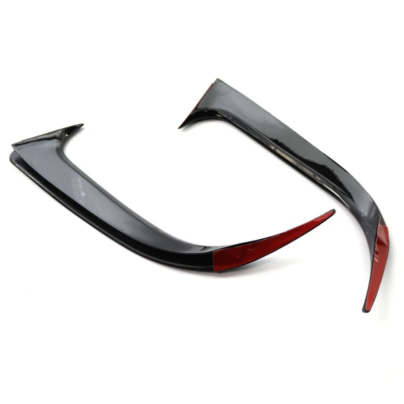 2pcs Gloss Black Rear Bumper Lip Spoiler Canards Vents For Mercedes-Benz CLA 45 AMG W117 C117 CLA200 220 250 260 2013-2019 thumbnail 5