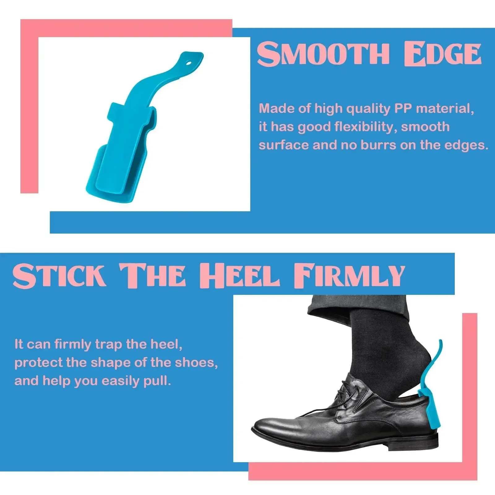 Professional Shoe Horn Plastic Shoehorn Lazy Shoe Helper High Quality Anti-Slip Shoe Lifter For Elderly Shoe Accessorie thumbnail 5