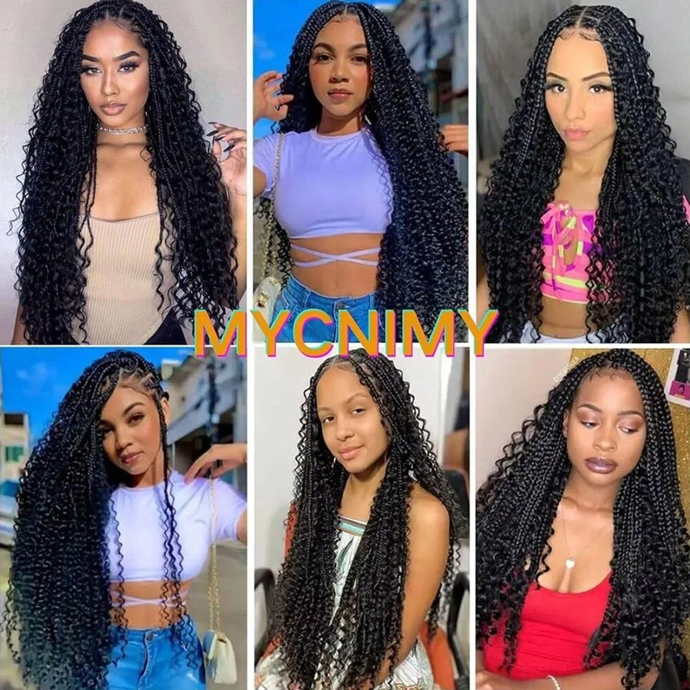 Synthetic 18" Deep Wave Bulk hair For Braiding 160g No Weft Deep Wave For Braiding Micro Faux Braiding Hair for Boho Braids Wet thumbnail 6