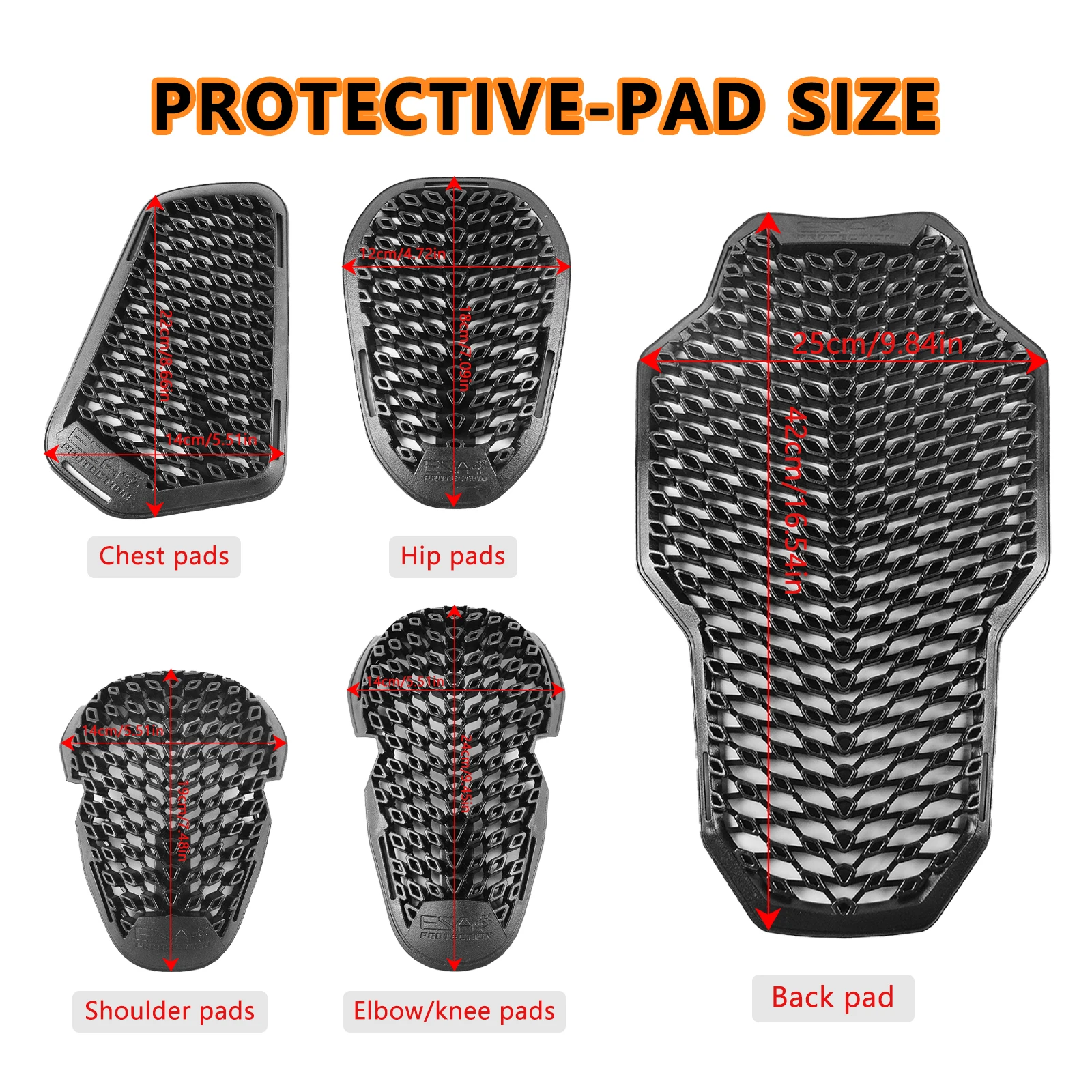 Motorcycle Protector Armor Anti-Shock Back Pad CE Level 2 Riding Shoulder Elbow Knee Pads Built-in Guard Gear for Riding Safety thumbnail 3