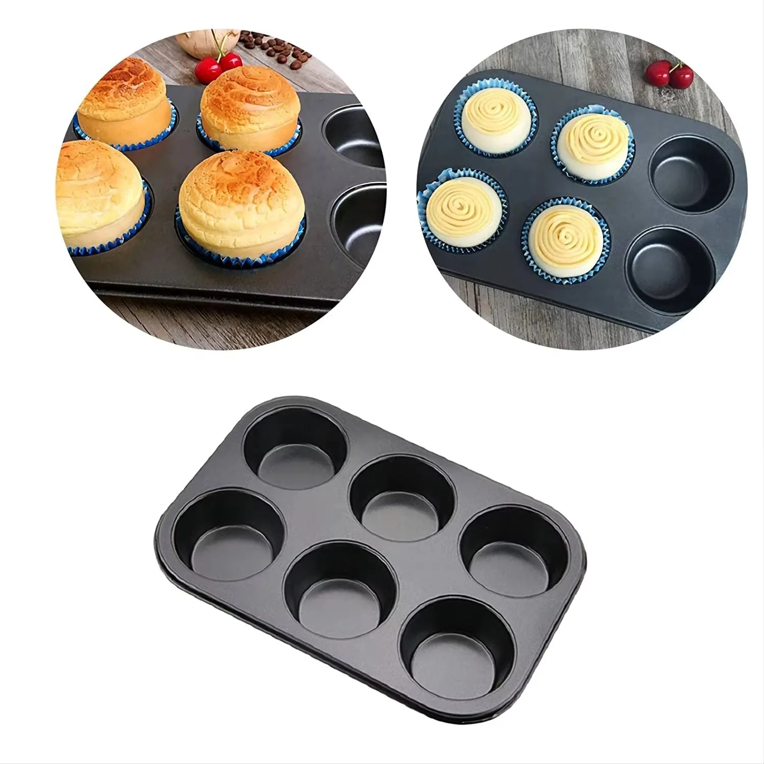 Mini Muffin Round Mold DIY Cupcake Cookies Baking Pan Non-Stick Steel Cake Mold Biscuit Muffin Pan Baking Pan thumbnail 4