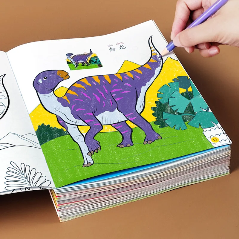 Dinosaur Coloring Picture Book for Children DIY Baby Coloring Picture Book Drawing Book Toy thumbnail 3