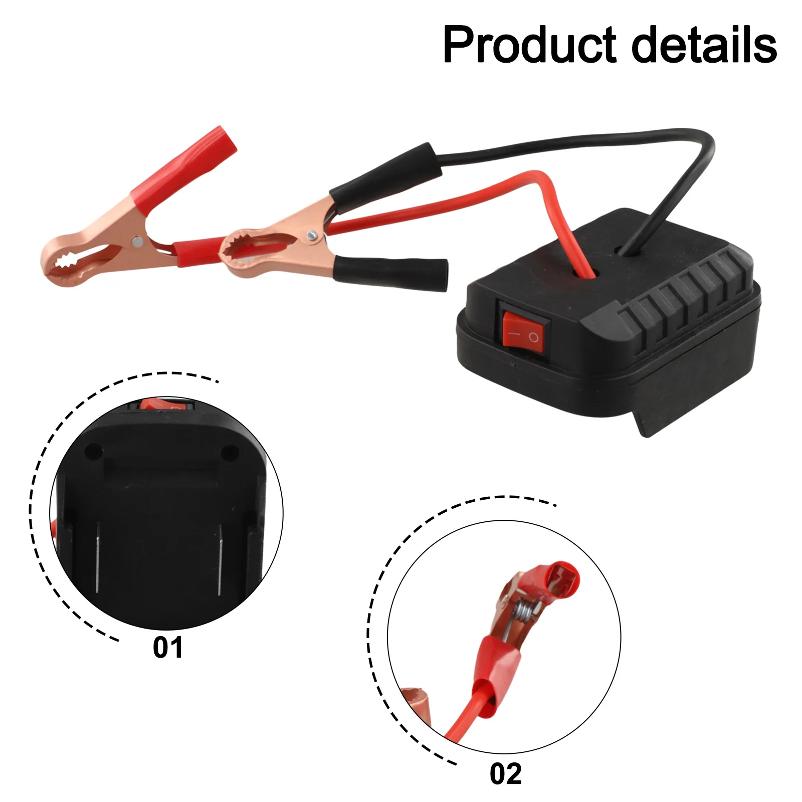1 X A3/2106 Car Battery Jump Starter Jump Box Lithium Battery Converter 12V With Dual USB For Emergency-Vehicle Starting thumbnail 2