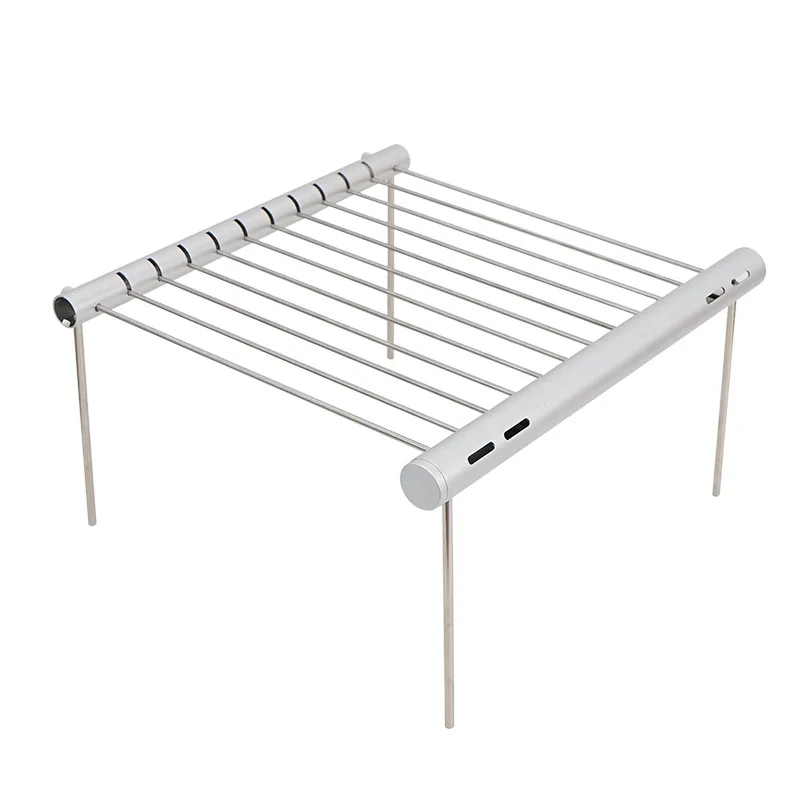 Camping Wood Stove Folding Bbq Grill Rack Outdoor Firewood Stove Portable Camping Stove Rack For Backpacking Picnic
