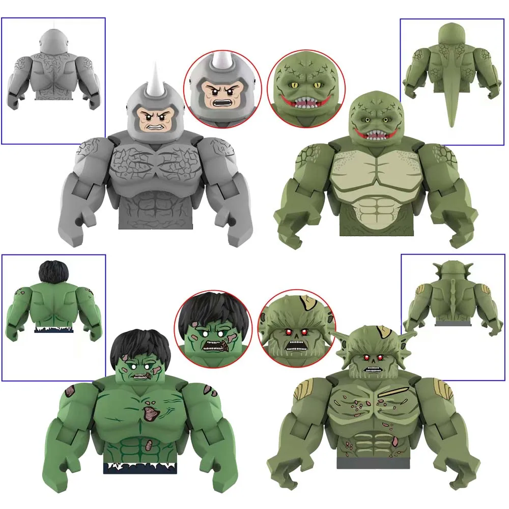 Movable Model Bricks Beast Lizard Rhino Assemble Colossus Assembly Action Figures Puzzle Toy Building Blocks Ornament Model Doll thumbnail 4