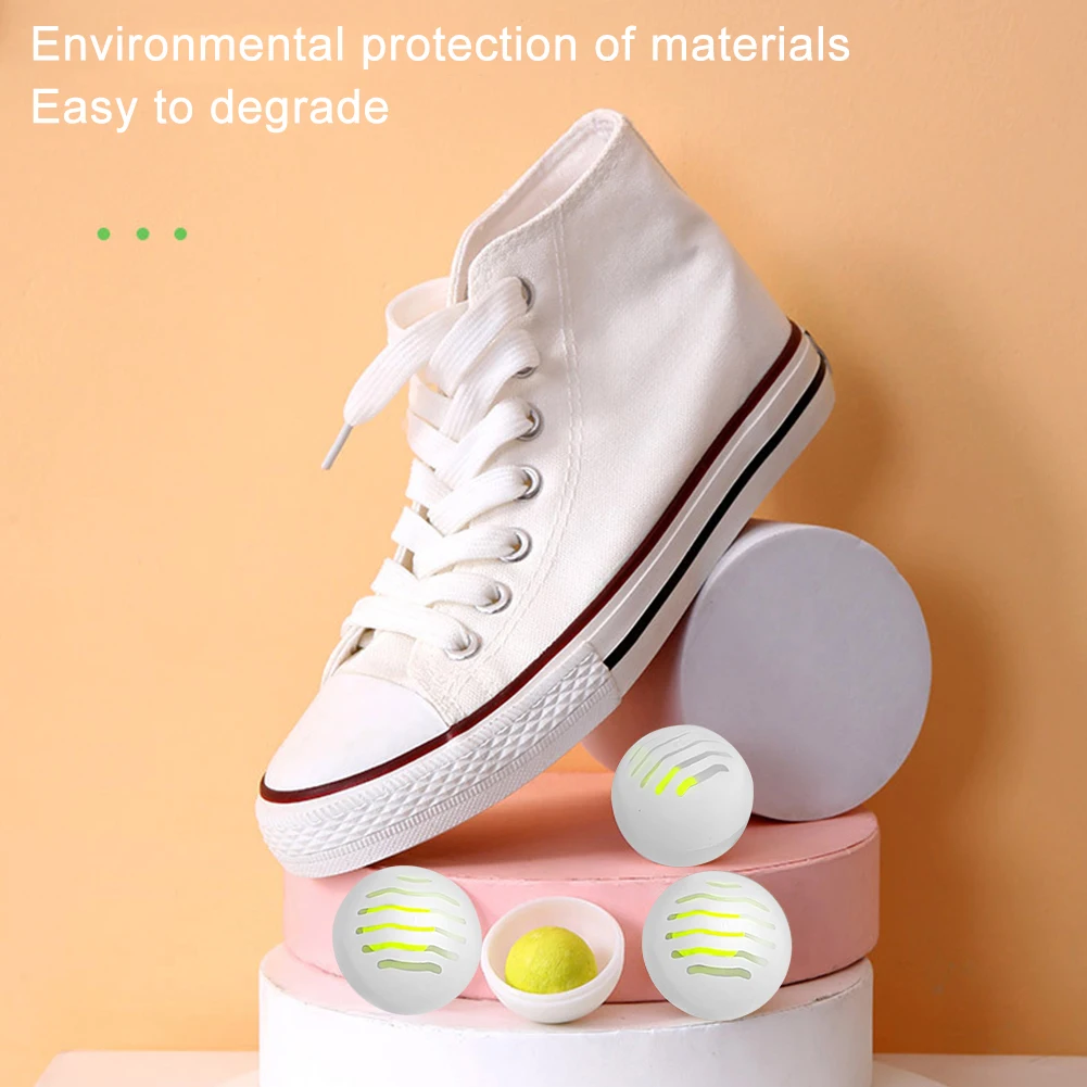 Good 6-60pcs Deodorant Balls For Shoes Jasmine Scent Fresheners Footwear Shoe Closet Toilet Deodorization Long-lasting Aromatic thumbnail 5