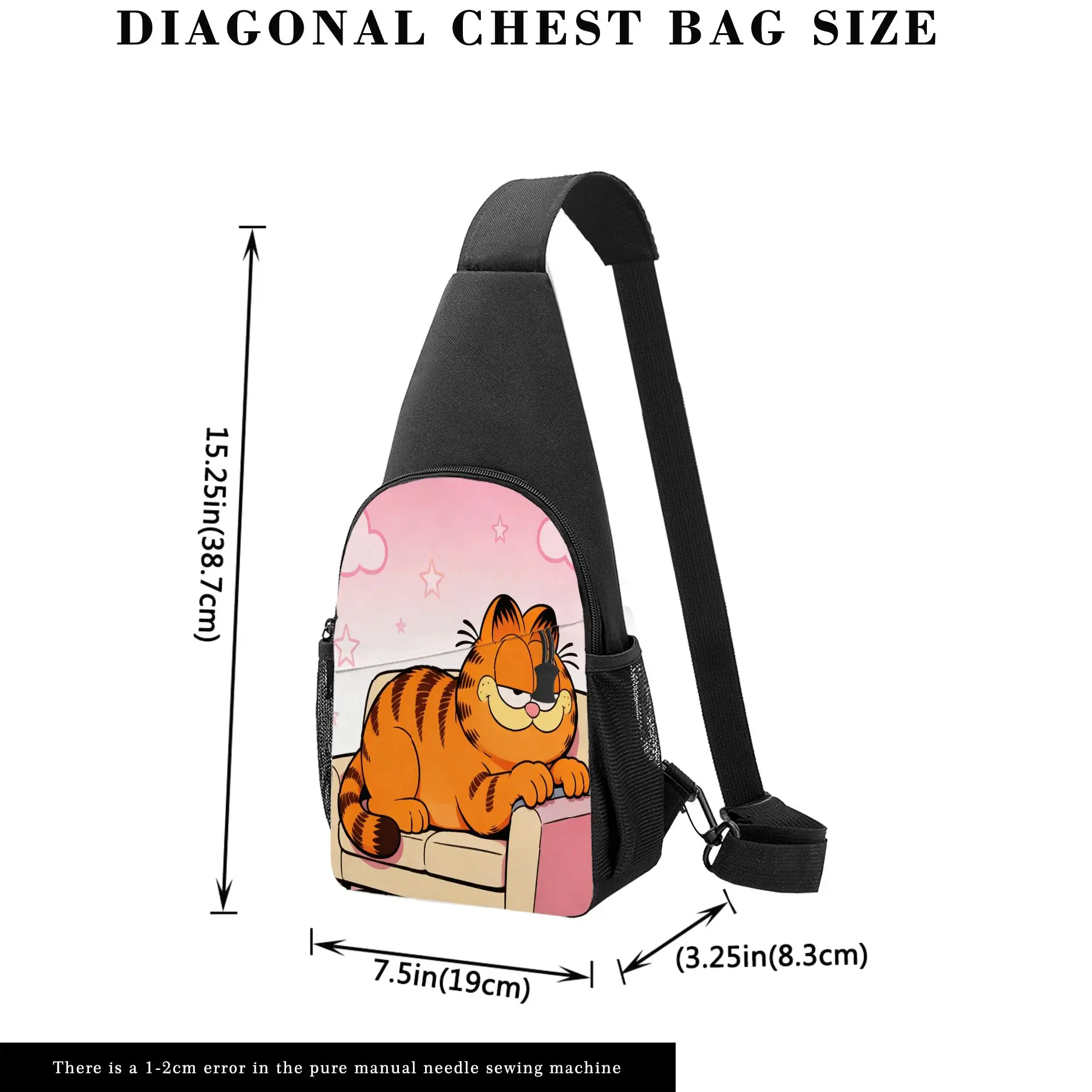 Garfield Theme Chest Bag Daily Commute Backpack Casual Travel Crossbody Bag thumbnail 2