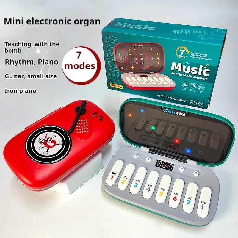 Electronic Music Rhythm Puzzle Game Machine Light up Sensory Fast Push Organ Montessori Educational Travel Toy thumbnail 2