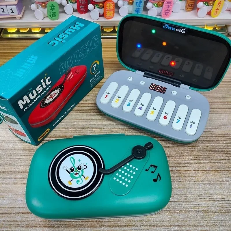 Electronic Music Rhythm Puzzle Game Machine Light up Sensory Fast Push Organ Montessori Educational Travel Toy thumbnail 5