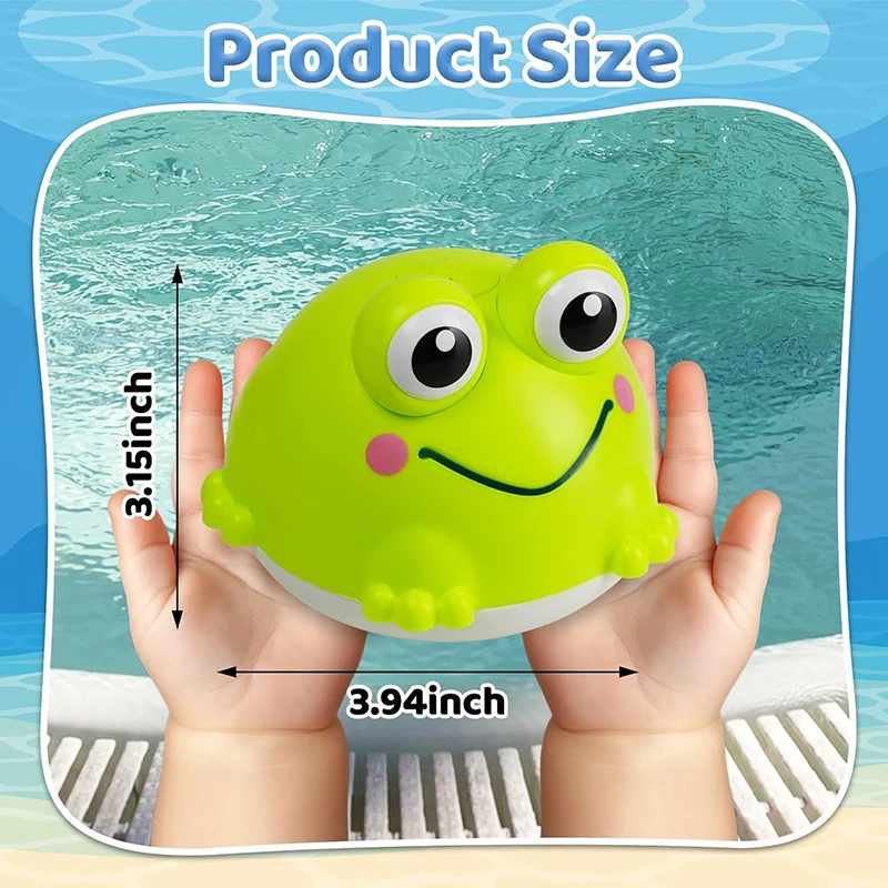 Baby Bath Toys Toddler Bath Toys for Kids Light Up Frog Bath Toys Sprinkler Pool Water Table Infant Toys Bathtub Fountain Toys thumbnail 6