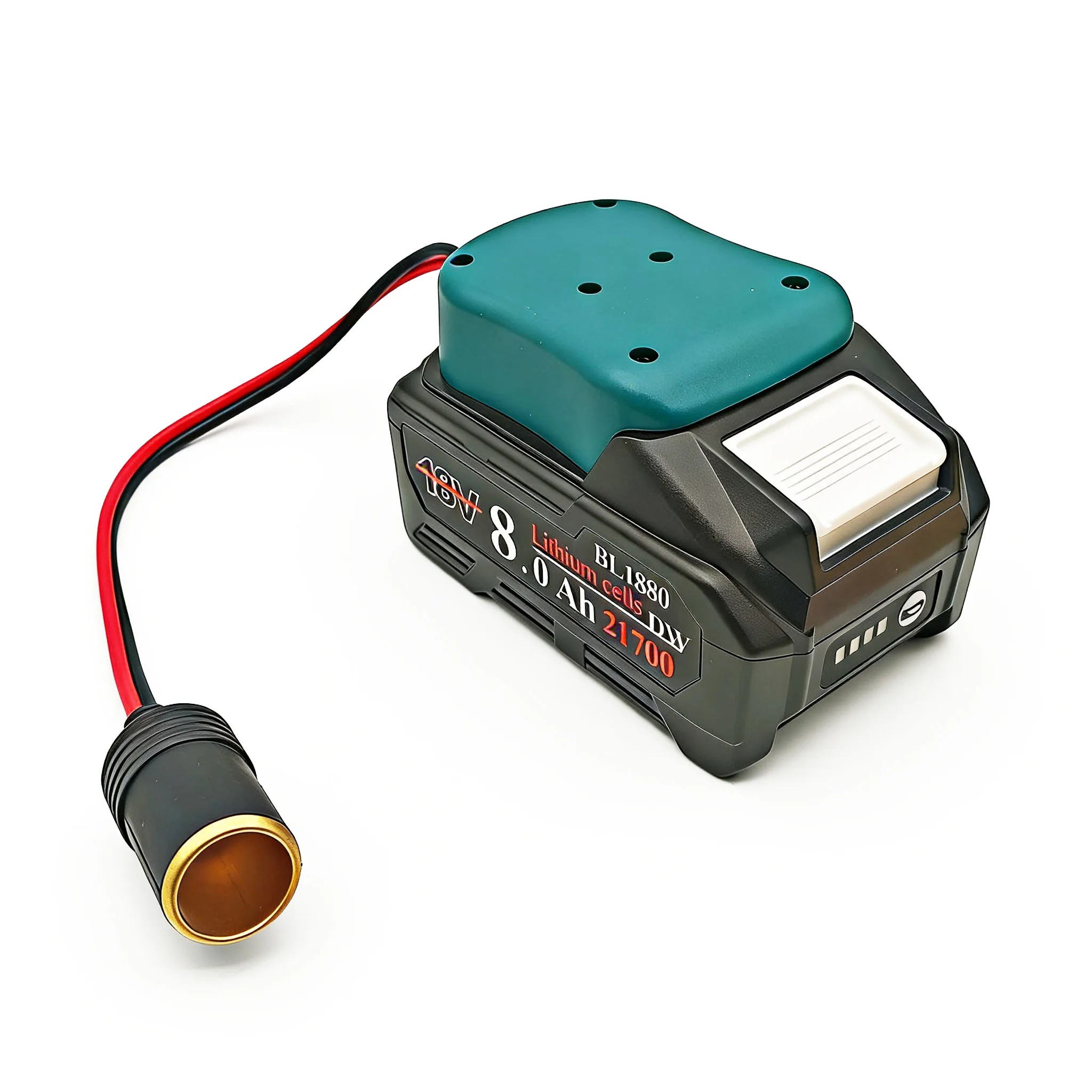 Tool Parts For Makita 18V Lithium Ion Battery External Power Supply Mount DIY Connector Adapter Dock Holder Wire DC Car Lighter thumbnail 5