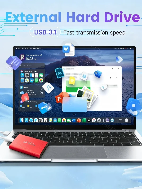 Portable External Hard Drive 1TB Quiet Operation Solid State Drive 2TB 4TB Mobile Disk High Speed SSD For PC Laptop，Home&Office thumbnail 4
