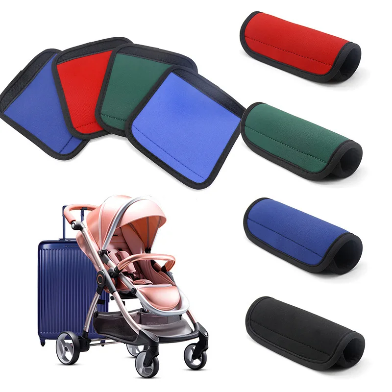 Customized Name Luggage Handle Protector Cover Children Stroller Grip Protective Sleeve Bag Accessories Pure Color Handle Cover thumbnail 4