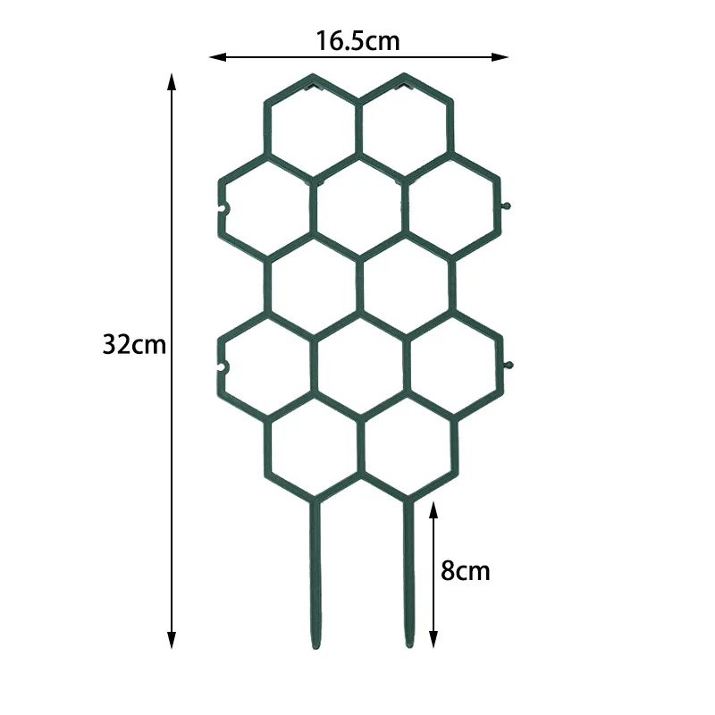 2pcsHoneycomb Design Plant Trellis, Rustproof Plastic Support for Potted Vines and Flowers, Indoor Outdoor Garden Climbing Frame thumbnail 6