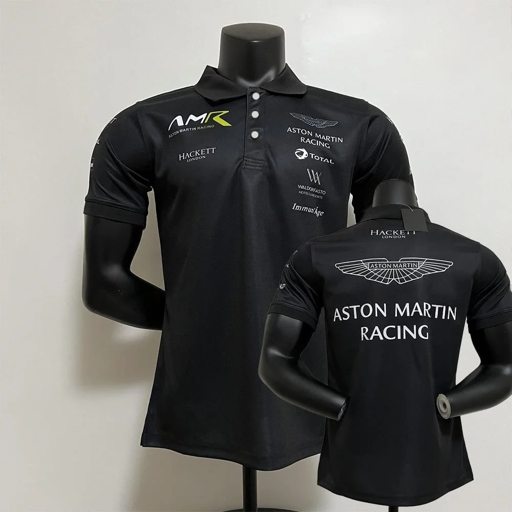 2026 Aston Martin T-shirt Racing Team Training Suit Button polo shirt Fernando Alonso 14 Kit Man Women Short Sleeve T-SHIRT