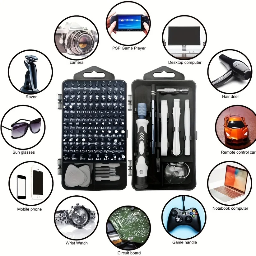 115 In One Screwdriver Set For Clocks Computers Mobile Phones Disassembly And Maintenance Telecommunications Tools Screwdrivers thumbnail 4