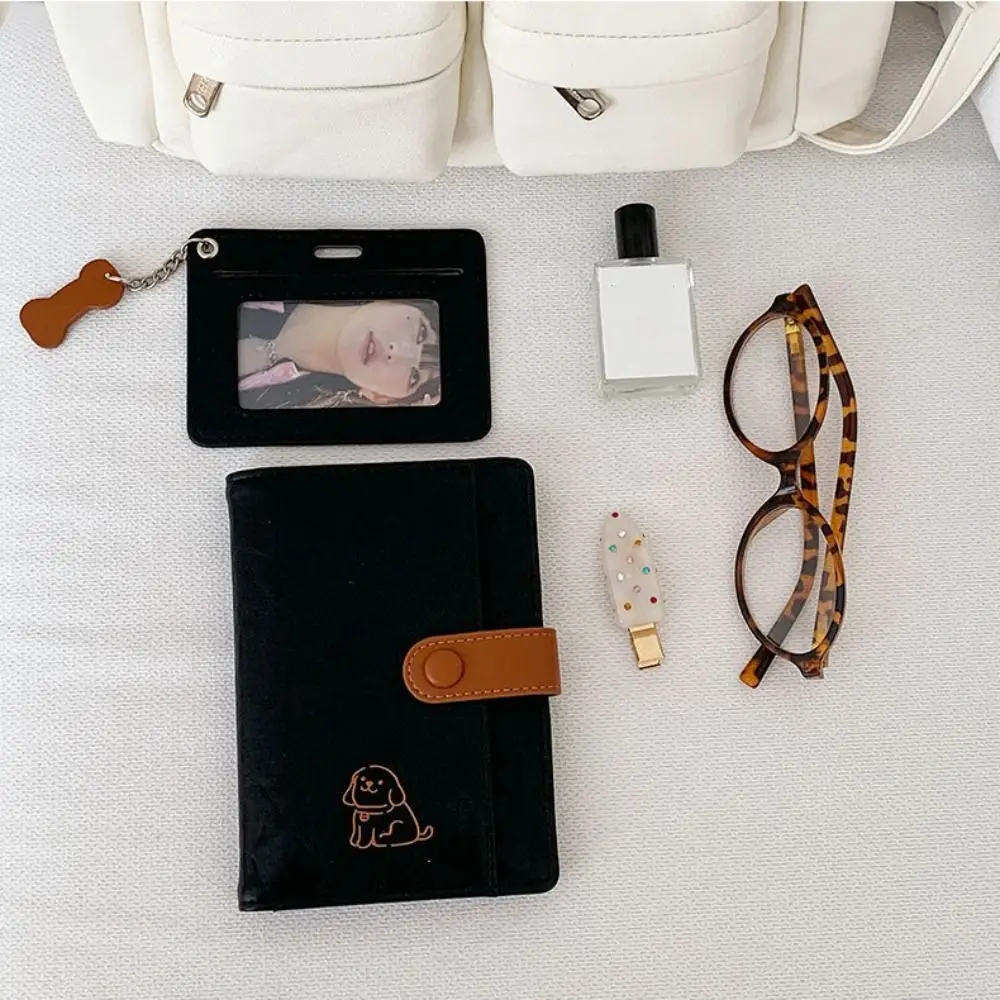 Card Holder PU Passport Bag Purse Cute Puppy Passport Clip Multifunctional Ticket Holder Travel Wallet Travel Accessories thumbnail 5