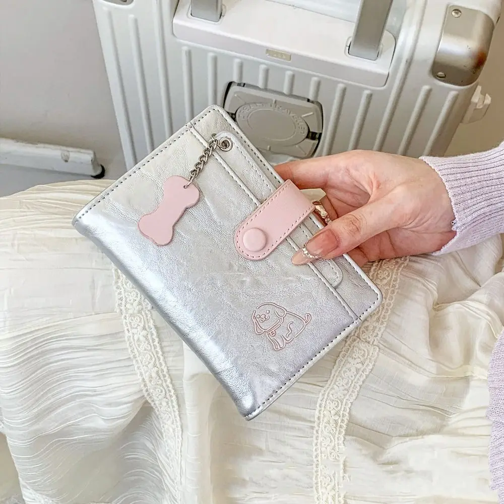 Card Holder PU Passport Bag Purse Cute Puppy Passport Clip Multifunctional Ticket Holder Travel Wallet Travel Accessories thumbnail 2